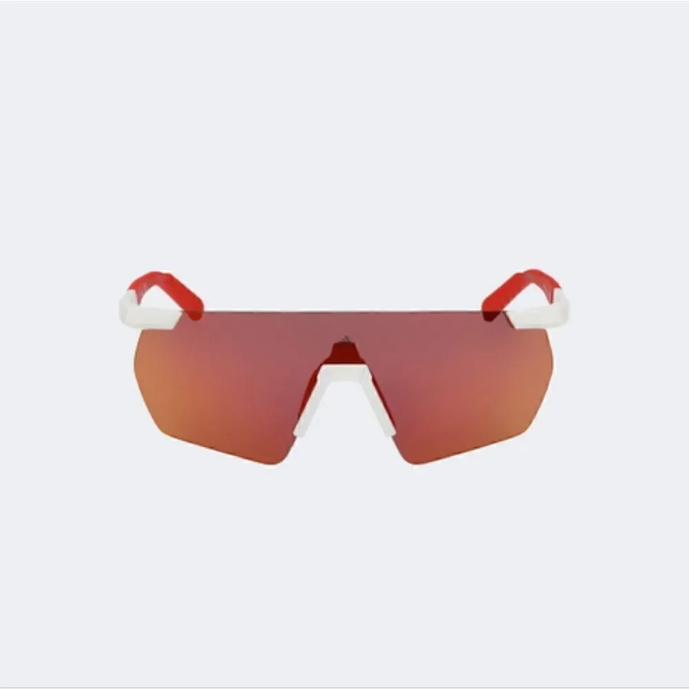 Adidas Sport Sunglasses White Red Interchangeable Lense Cycling Polarized SP0062
